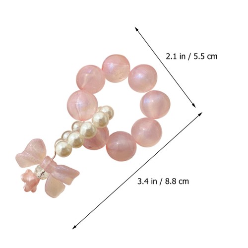 2 Pcs Mobile Phone Key Charm Hanger Beaded Wrist Strap - 第 9/12 張圖片