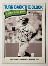2026 Topps Heritage MIGUEL CABRERA Short Print Turn Back The Clock #333 Tigers