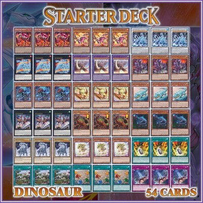 DINOSAUR STARTER DECK 54 Transcendosaurus Tyranno Xeno Fossil Pill World YuGiOh