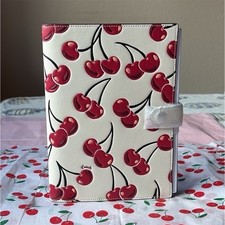 COACH CHERRY PATTERN NOTEBOOK