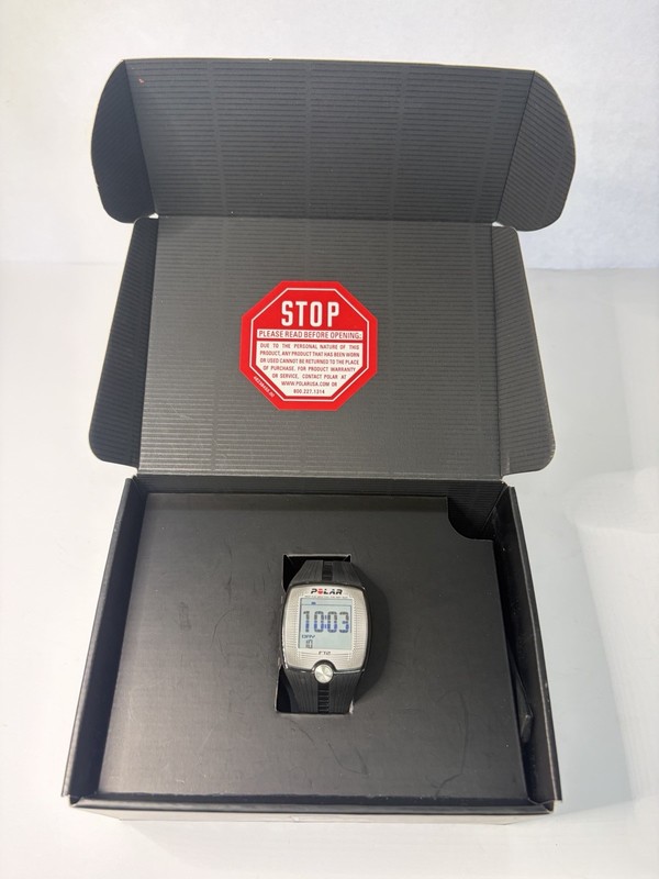 Polar FT2 Heart Rate Monitor Fitness Watch Black BLK/BLK With Box - Working