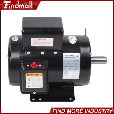 Findmall 5HP Electric Compressor Motor ODP 184T 1 Phase 208-230V 60Hz