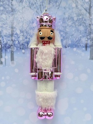 New Metallic Pink Nutcracker  Shatterproof  Christmas Ornament