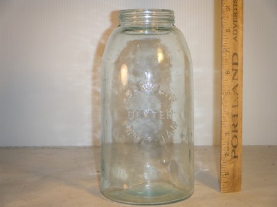 Fruit jar, RB- 1034, Franklin Dexter Fruit Jar, half-gallon, aqua