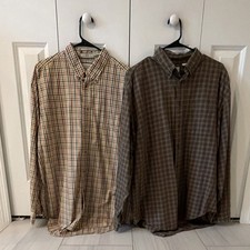 GAP Plaid  Dress Shirt & Flannel Long Sleeve Button Down Fall Combo Pack! Large