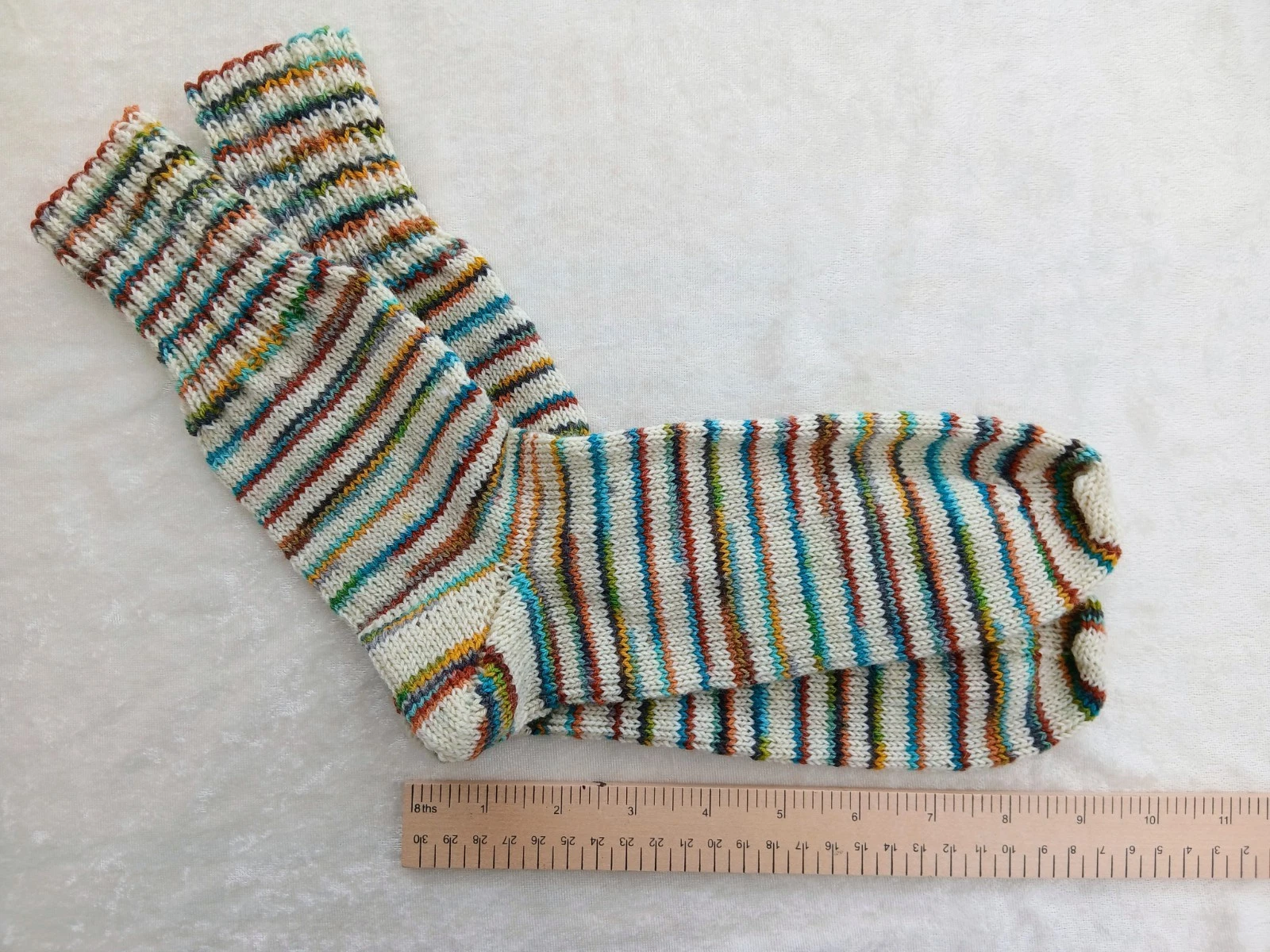 Hand-knitted Adult Socks, Size 7/8, 75% Wool/25% Polyamide, Machine Washable