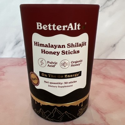 BetterAlt GOLD+ Cinnamon Shilajit Honey Sticks   Potent Fulvic Resin, On the Go