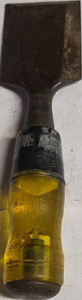 Bevel Edge Chisel Yellow Plastic Handle Steel Blade Woodworking Tool