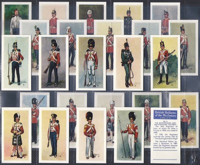 **GROSSEINKAUF 20 SETS** ANON TRADE - BRITISCHE UNIFORMEN 19. JAHRHUNDERT (BLAU 20x25 KARTEN)