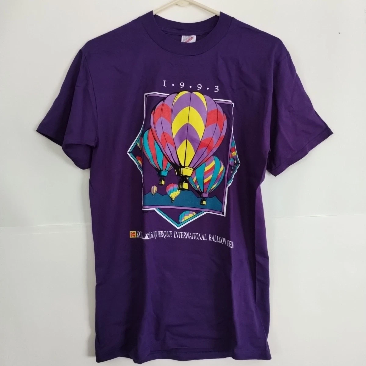 T-shirt Vintage WOODMORE WILDCATS Années 80-90 - Violet - Taille L - Marque Jerzees 50/50 - Occasion Très Bon état