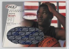 2001 Sage Auto Silver /200 Kwame Brown #A8 Auto 3c7