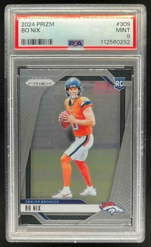 2024 Prizm Bo Nix RC Rookie #309 Broncos PSA 9