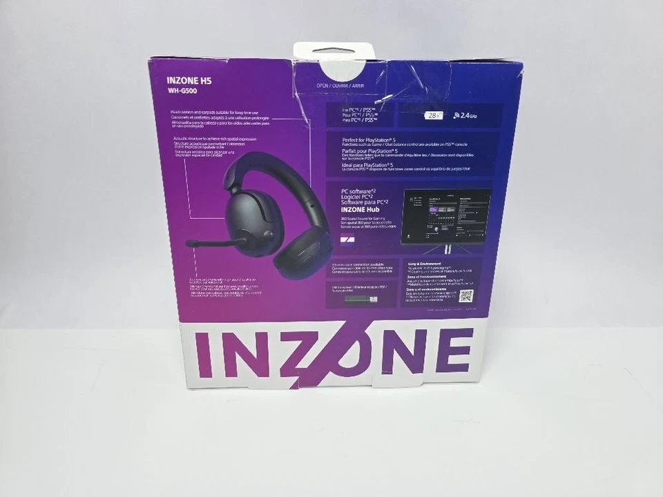 Sony WH-G500 INZONE H5 Wireless Headset – PC & PS5, 360 Spatial Sound - Image 3 of 4