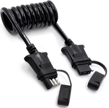 4 Way Flat Trailer Light Wiring Extension 4.5Ft 55 In, Stretchable Coiled Cable