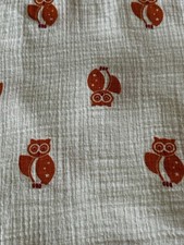 Aden And Anais Classic Swaddle Muslin Cotton Baby Security Blanket Orange Owls