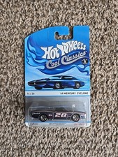 Hot Wheels Cool Classics '69 Mercury Cyclone 16/30 Blue Car Card Spectrafrost