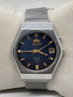Vintage Orient Crystal 3 Star OS483 Orient 48320 Movement Watch  37mm 17 jewels