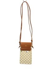 CELINE Shoulder Bag PVC WHT Allover Pattern From Japan