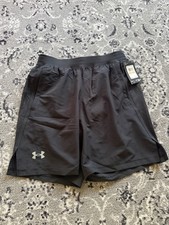 Under Armour Men's Launch Lightweight Active Logo Shorts Black Small NWT