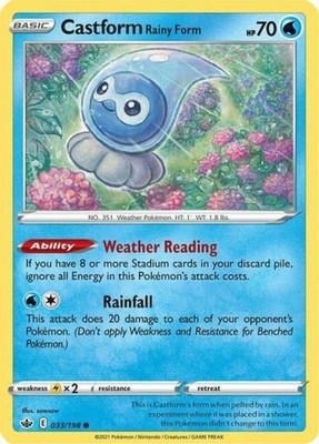 Castform Rainy Form - 033/198 - Common - Lightly Played