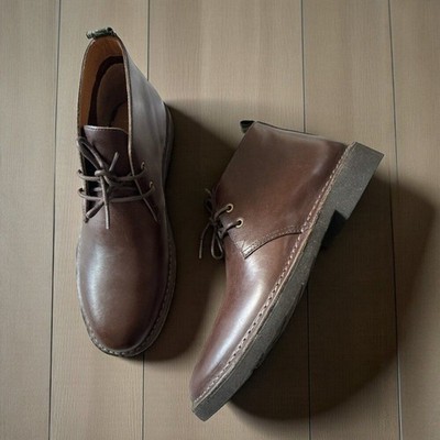 Polo Ralph Lauren Talan Chukka Brown Leather Men's sz 8.5D Lace-Up Casual Dress