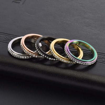 #ad Custom Thin Anxiety Fidget Spinner Ring in Stainless Steel $16.95