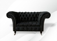 Chesterfield Sessel Design Polster Sofa Couch Couchen Sofas Textil Stoff Lounge