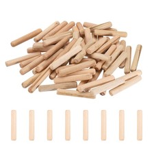 95 Pcs Wood Dowel Pins 3/8" x 2 3/8" Fluted Wooden Dowels Hardwood Pegs