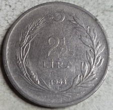 Turkey 1963 2 1/2 Lira