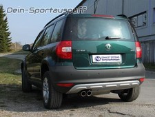 Fox Racing-Komplettanlage ab Kat Skoda Yeti 4x4 Benzin 2x80mm rund mit Absorber