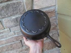 Vintage Rare Lodge Cast Iron 9 Inch Deep Skillet Scalloped Bottom With Lid