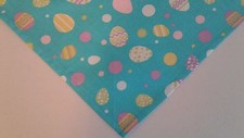 Dog Bandana/Scarf, Tie On, Easter Eggs, Blue, XS, S, M, L