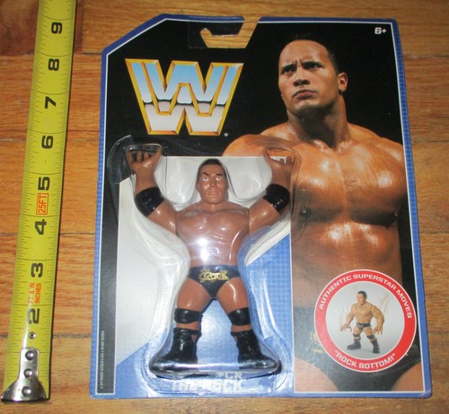 2017 WWE WWF Mattel Rock Dwayne Johnson Retro Wres...