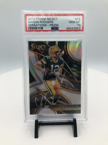 Aaron Rodgers [Gold Prizm] #15 2019 Panini Select Sensations card