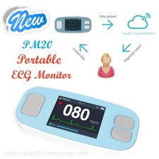 New Bluetooth ECG Monitor Portable 1/6 Leads Rechargeable ECG Machine PM20