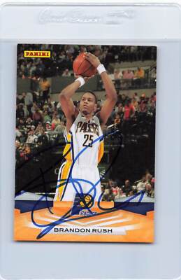 2009/10 Panini #82 Brandon Rush Pacers Signed Auto *H9514