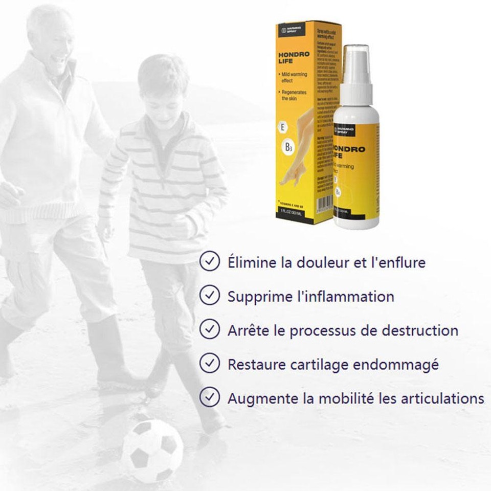 Spray Hondrolife L'Original - Format 30 Mètres, Traitement Pour Douleurs