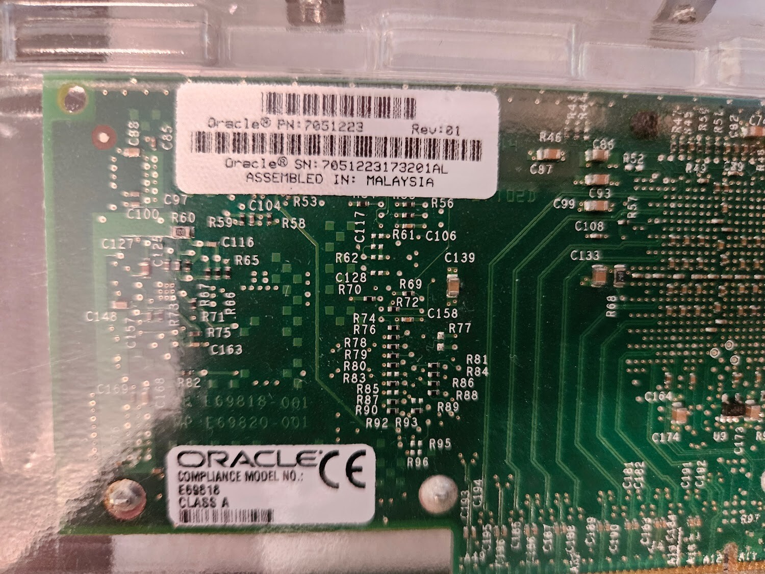 Sun Oracle 7051223 Dual Port Ethernet PCI SFP 10GB Network Card for ...