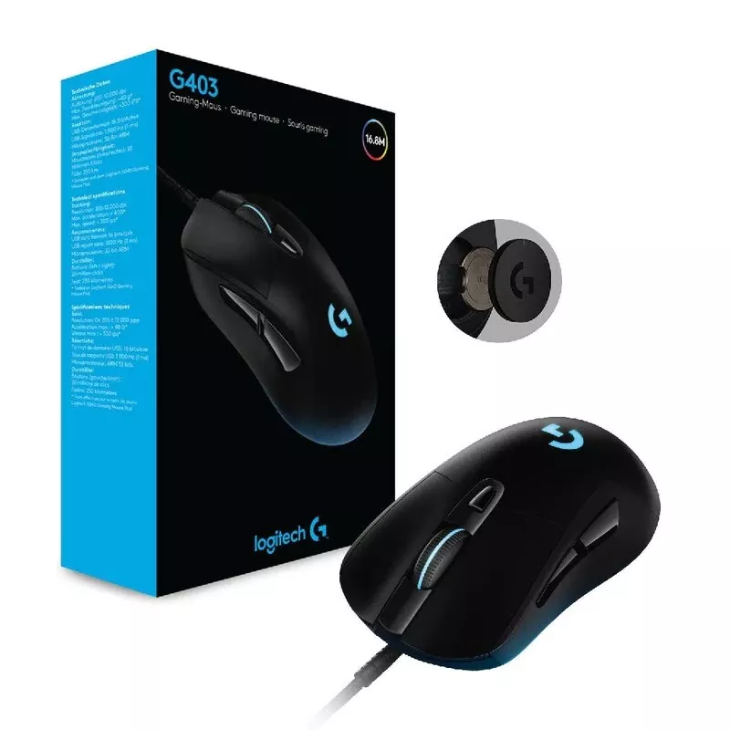 Logitech - G403 Hero Wired Optical Gaming Mouse - Black