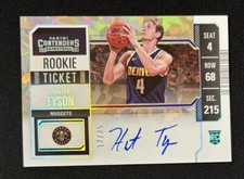 2023-24 Contenders Cracked Ice Hunter Tyson RC Rookie Ticket AUTO /25 Variation
