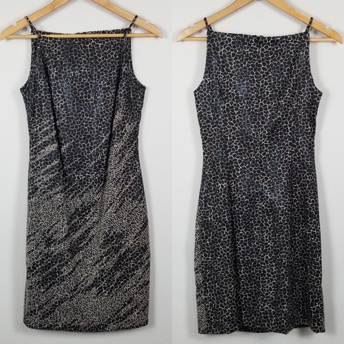 Caren Desiree Company CDC Bead-Encrusted VTG 90s Mob Wife Mini Dress Size 4 - Picture 8 of 16