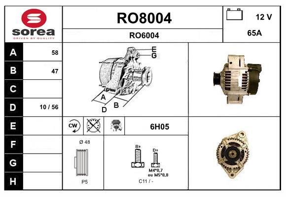 Alternateur SNRA RO8004 : résout les problèmes de démarrage à froid 12V