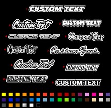 Custom Vinyl Sticker, Outlined Personalised Car Van Window Bumper Decal 220mm