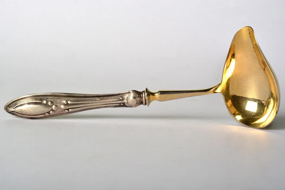 SET DI 7 POSATE DI SERVIZIO ARGENTO 800 Usato Vintage inizi '900 - Immagine 4 di 4