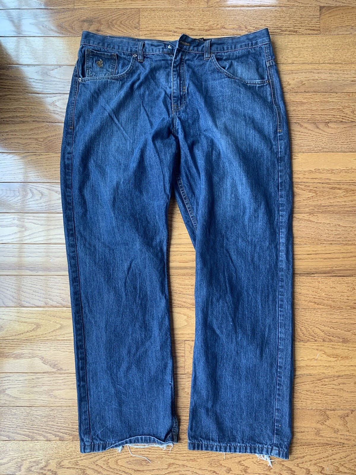 Vintage Y2K Rocawear Medium Wash Denim Jeans Skater Baggy 40x32