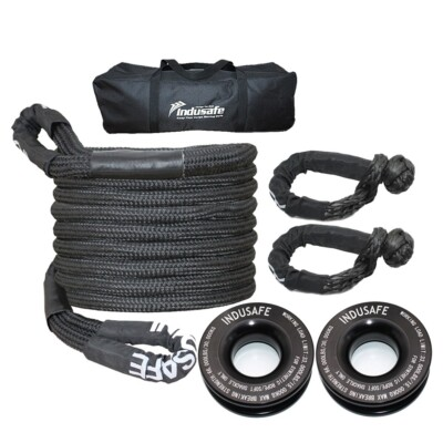 #ad 1quot; x 30#x27; Kinetic Recovery Tow Rope Kit w 2 Soft Shackles and 2 Recovery Ring $119.00