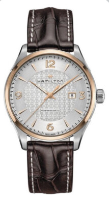 Hamilton Jazzmaster Silver Men's Watch with Brown Leather Band - H42725551