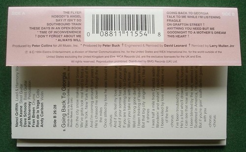 Nanci Griffith Flyer inc Southbound Train / This Heart + Cassette Tape - TESTED - Picture 2 of 3