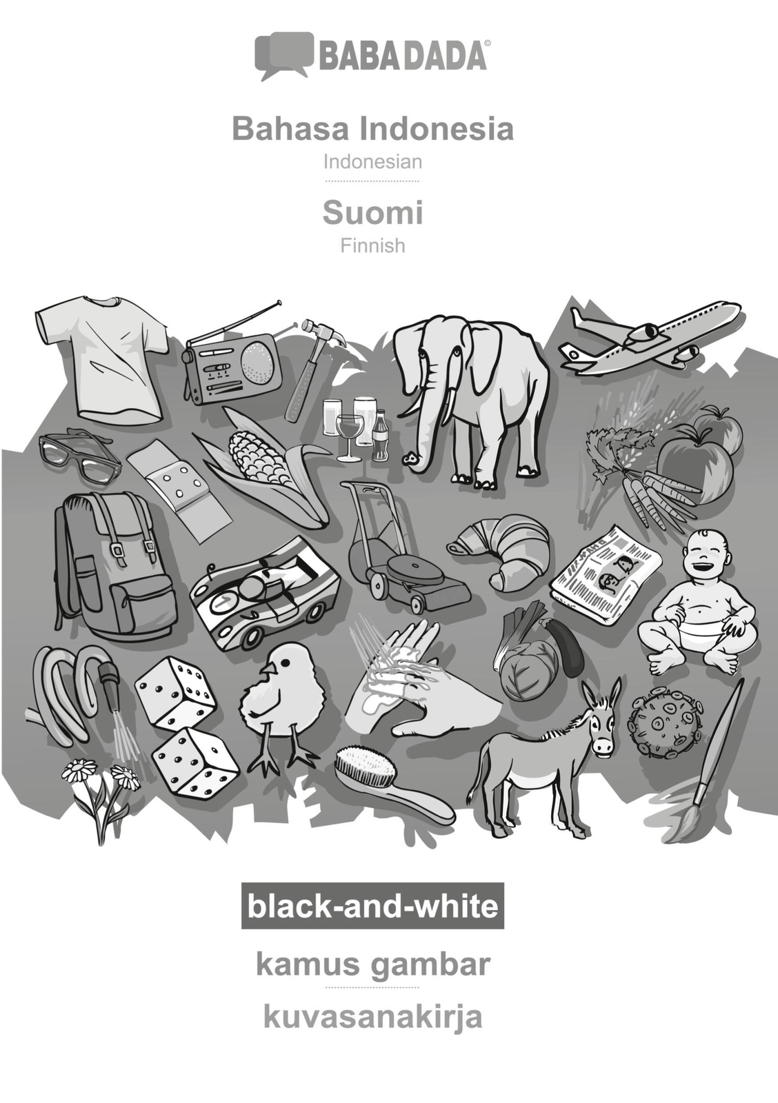 Babadada Black-and-white, Bahasa Indonesia - Suomi, Kamus Gambar -