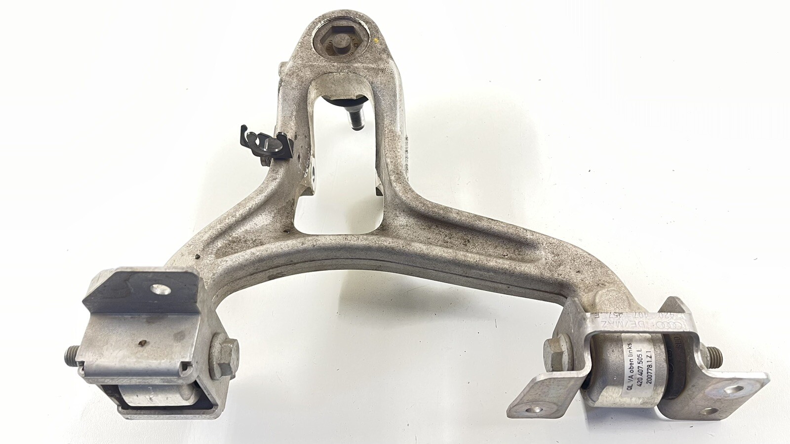 08-15 AUDI R8 SPYDER DRIVER LEFT FRONT UPPER CONTROL ARM 420 407 505 E OEM